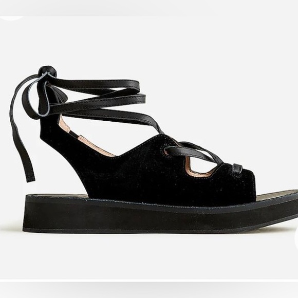 *Brand new* Jcrew lace-up wedge sandals in suede - Picture 2 of 2